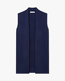 Essential Sleeveless Cardigan - Blue