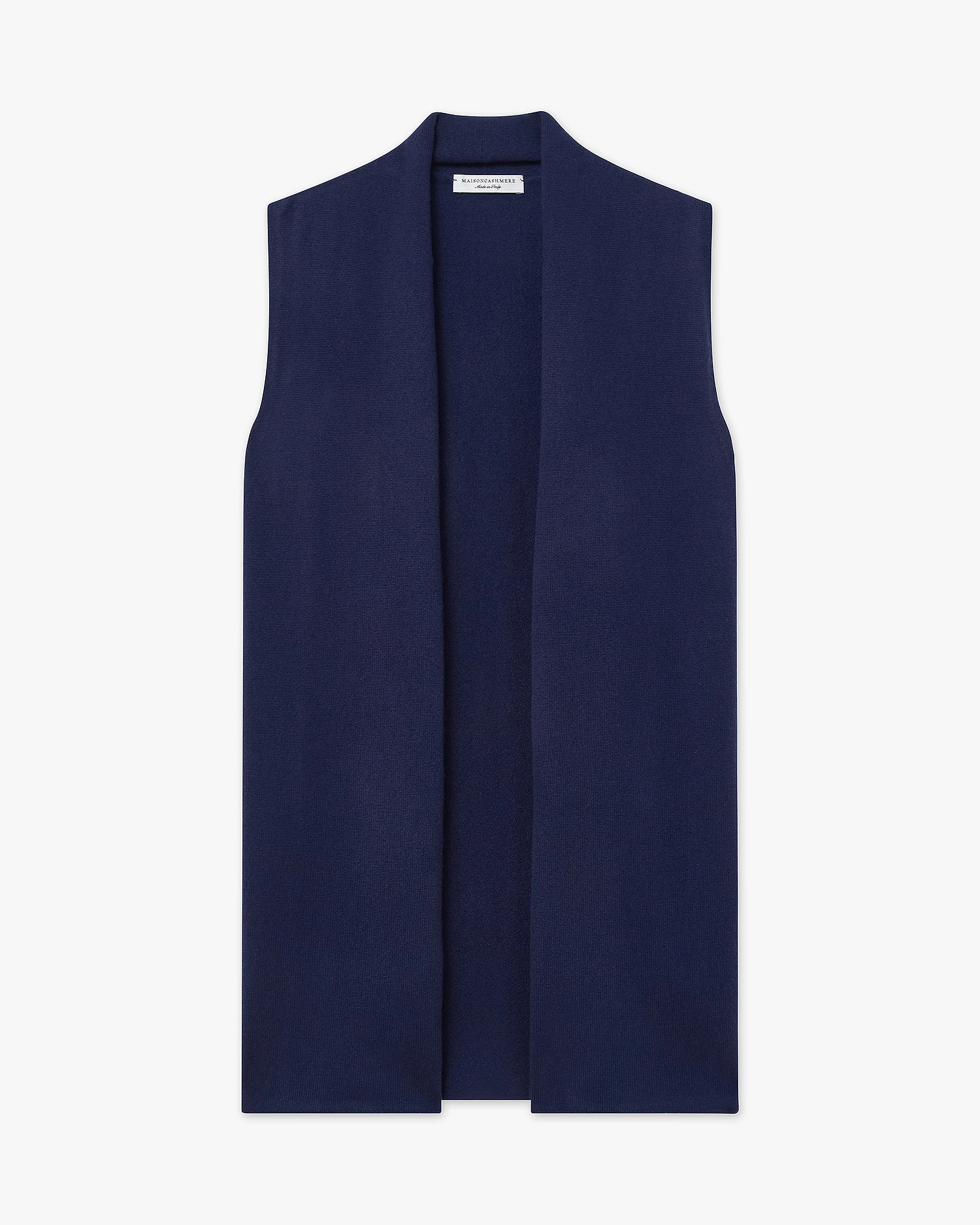 Essential Sleeveless Cardigan - Blue Cashmere