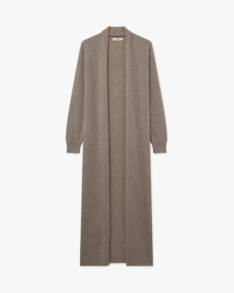 Stresa Long Cardigan - Taupe Cashmere