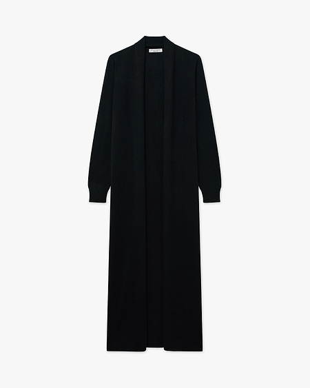 Stresa Long Cardigan - Black Cashmere