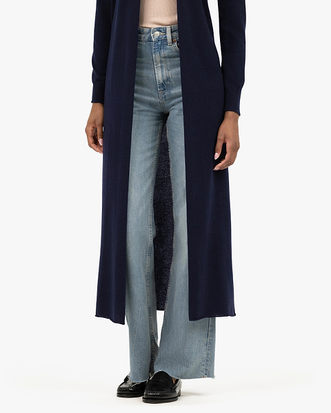 Stresa Long Cardigan - Blue Cashmere