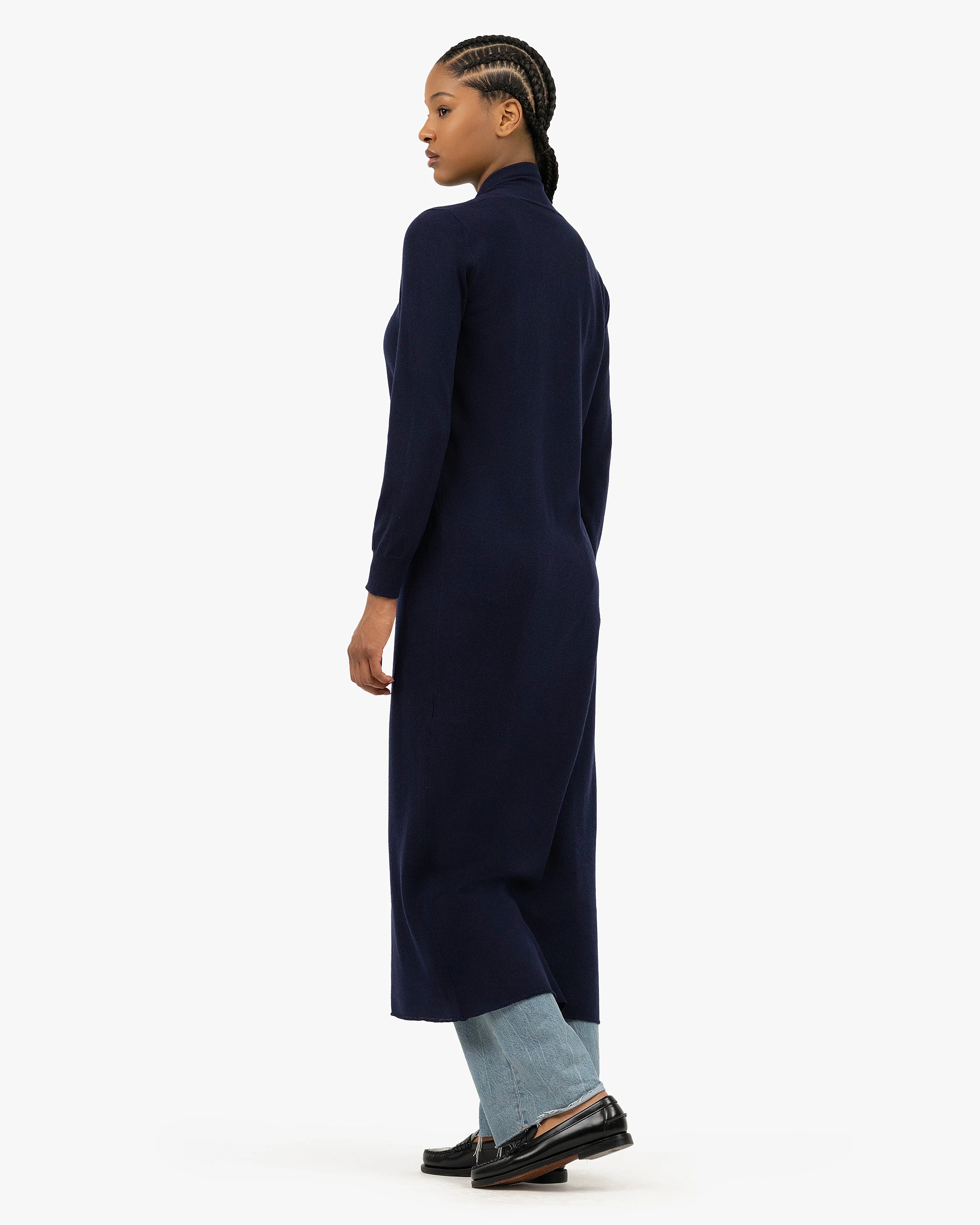 Stresa Long Cardigan - Blue Cashmere