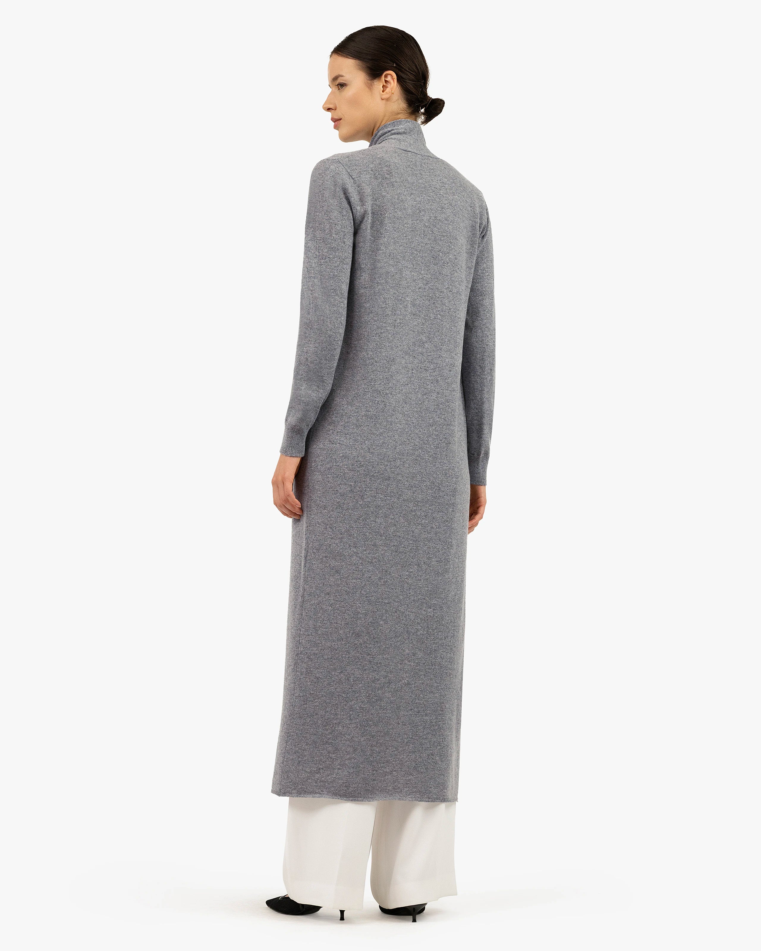 Stresa Long Cardigan - Grey Cashmere