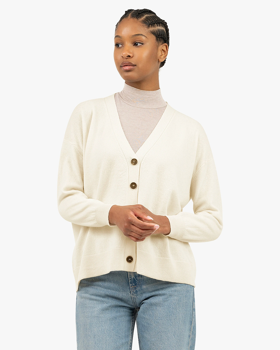 Velia Maxi Cardigan - White Cashmere
