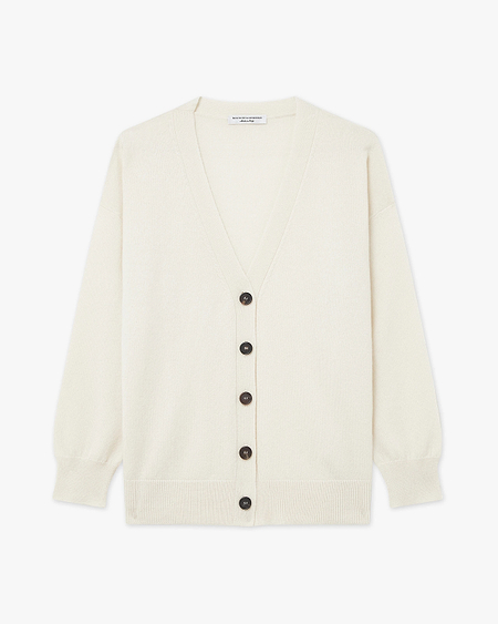Velia Maxi Cardigan - White Cashmere