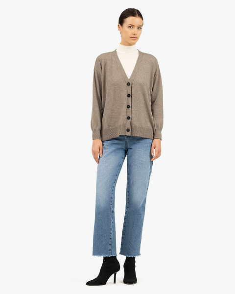 Velia Maxi Cardigan - Taupe Cashmere