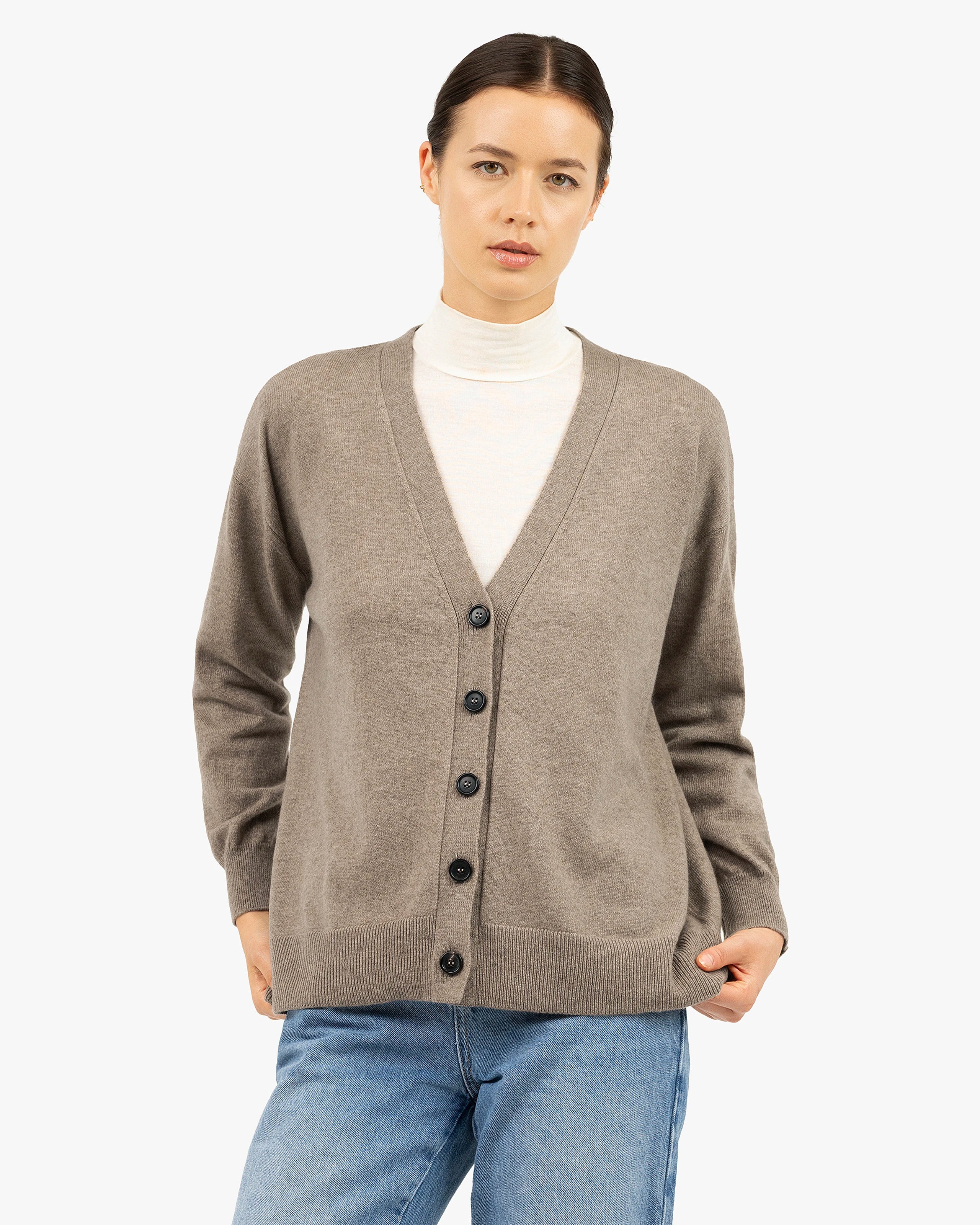 Velia Maxi Cardigan - Taupe Cashmere