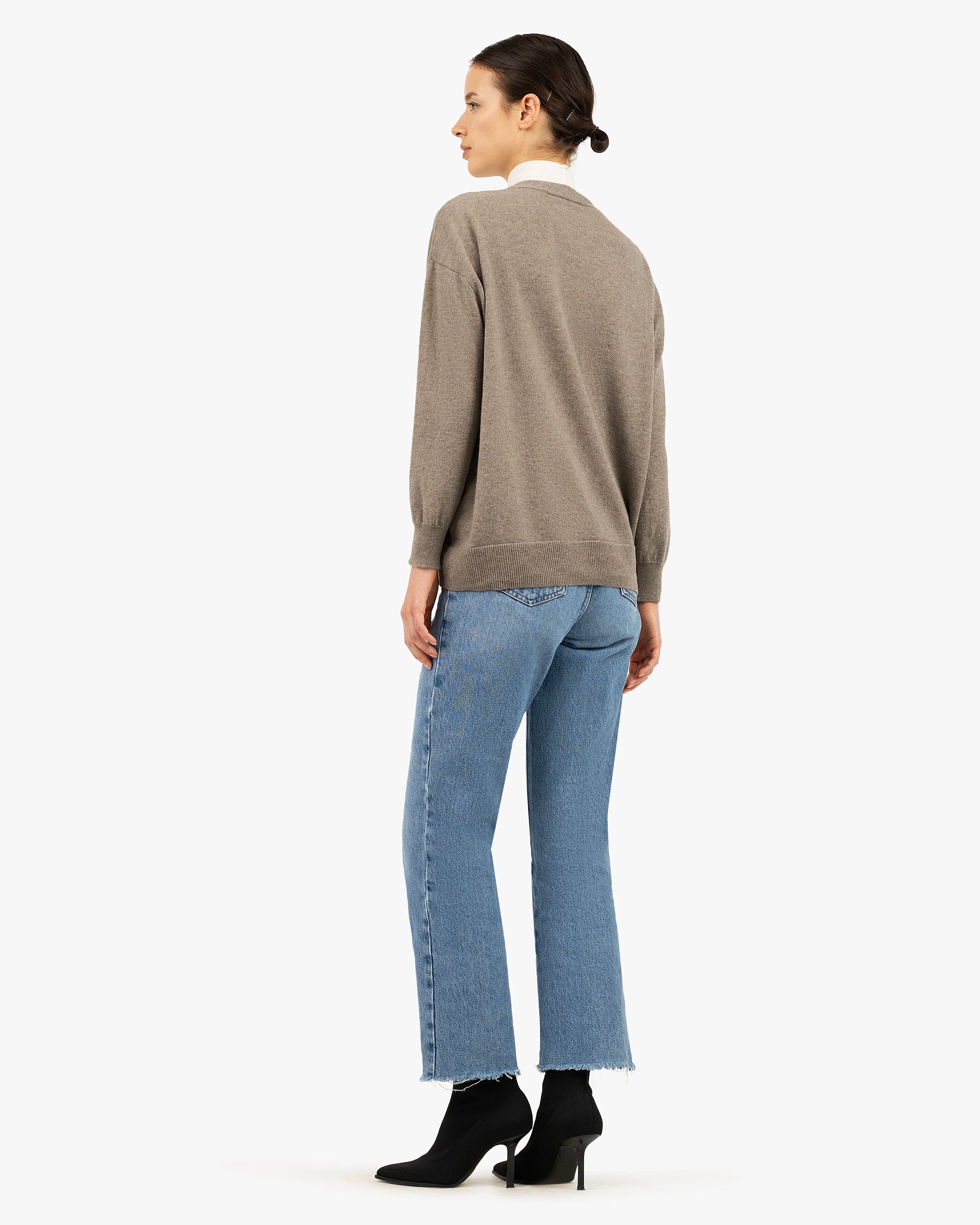 Velia Maxi Cardigan - Taupe Cashmere