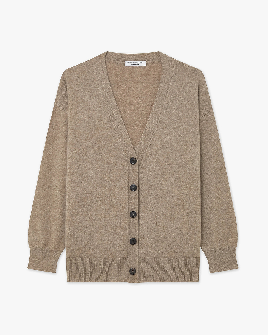 Velia Maxi Cardigan - Taupe Cashmere