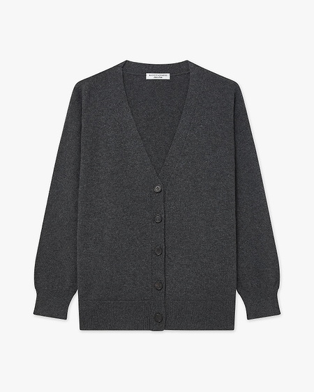 Velia Maxi Cardigan - Charcoal Cashmere