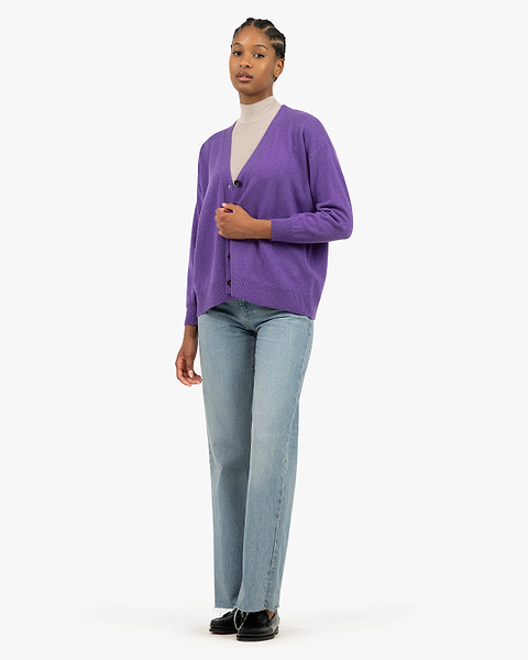 Velia Maxi Cardigan - Purple Cashmere