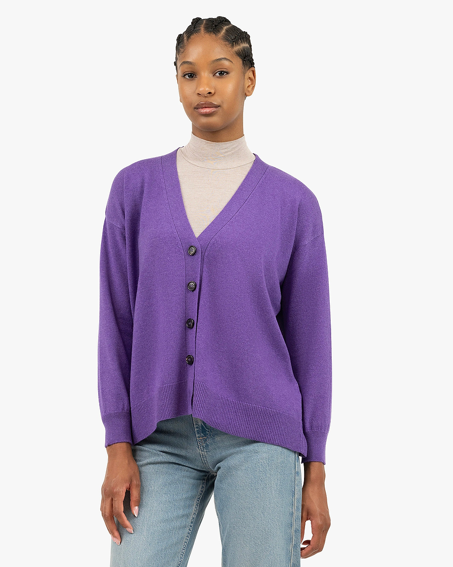 Velia Maxi Cardigan - Purple Cashmere