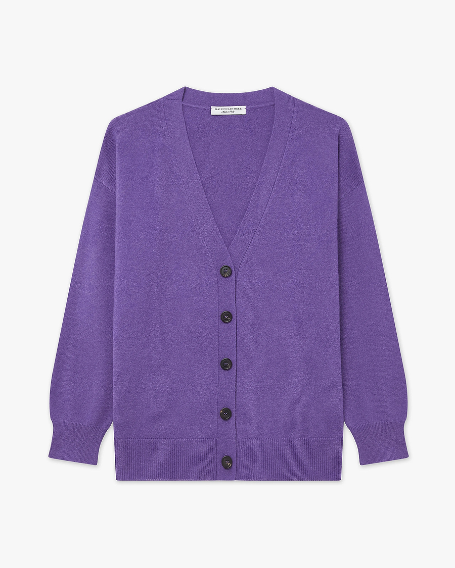 Velia Maxi Cardigan - Purple Cashmere
