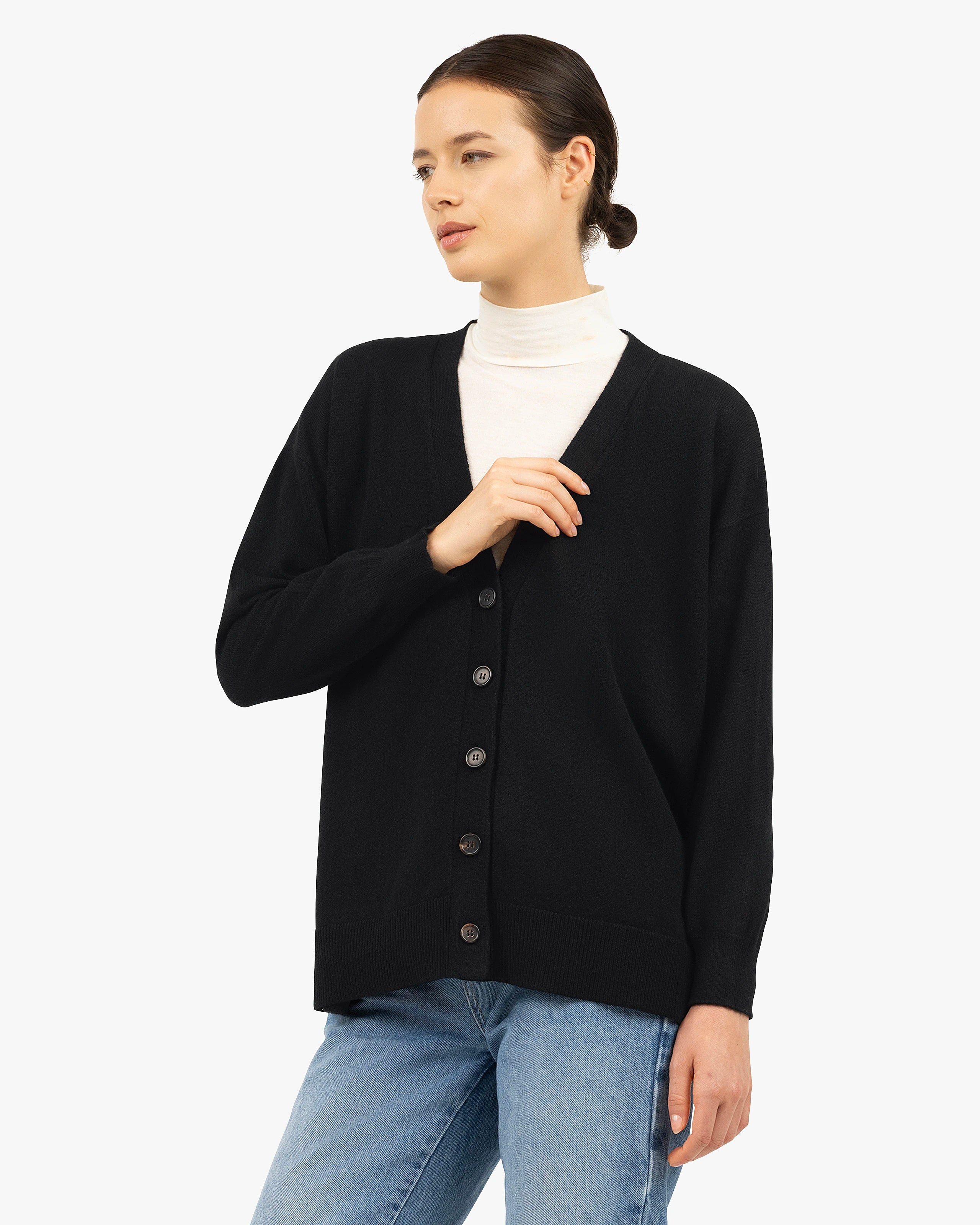 Velia Maxi Cardigan - Black Cashmere