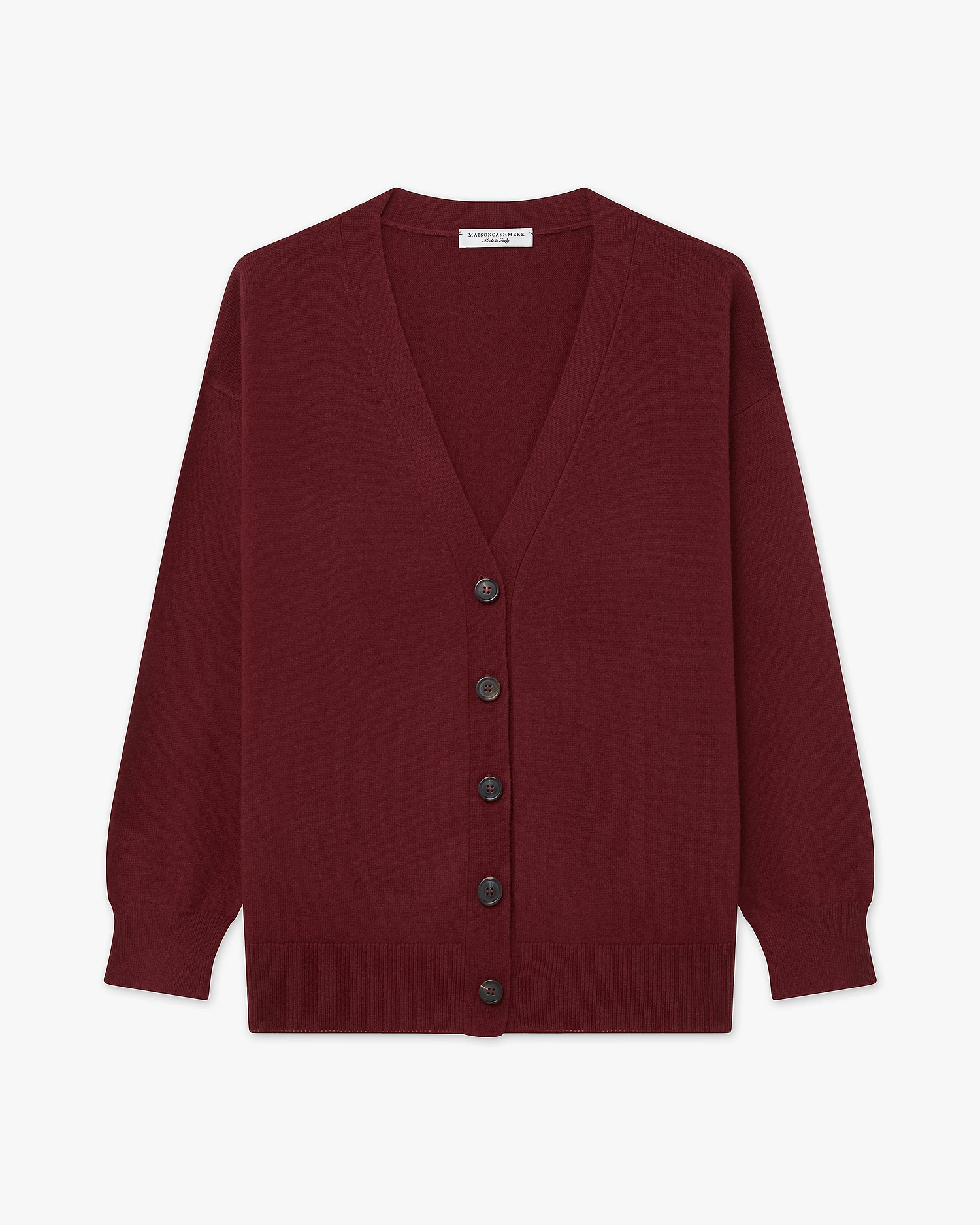 Velia Maxi Cardigan - Bordeaux Cashmere