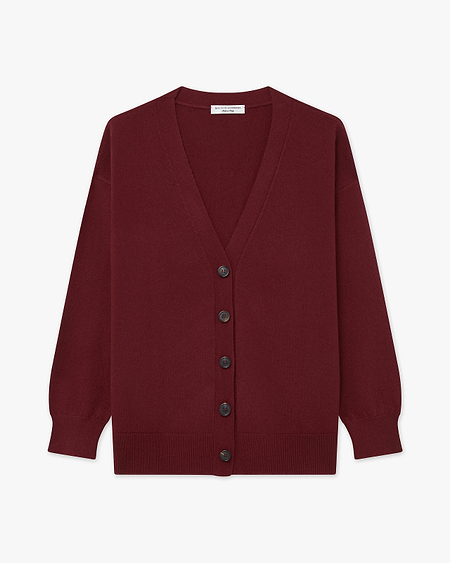 Velia Maxi Cardigan - Bordeaux Cashmere