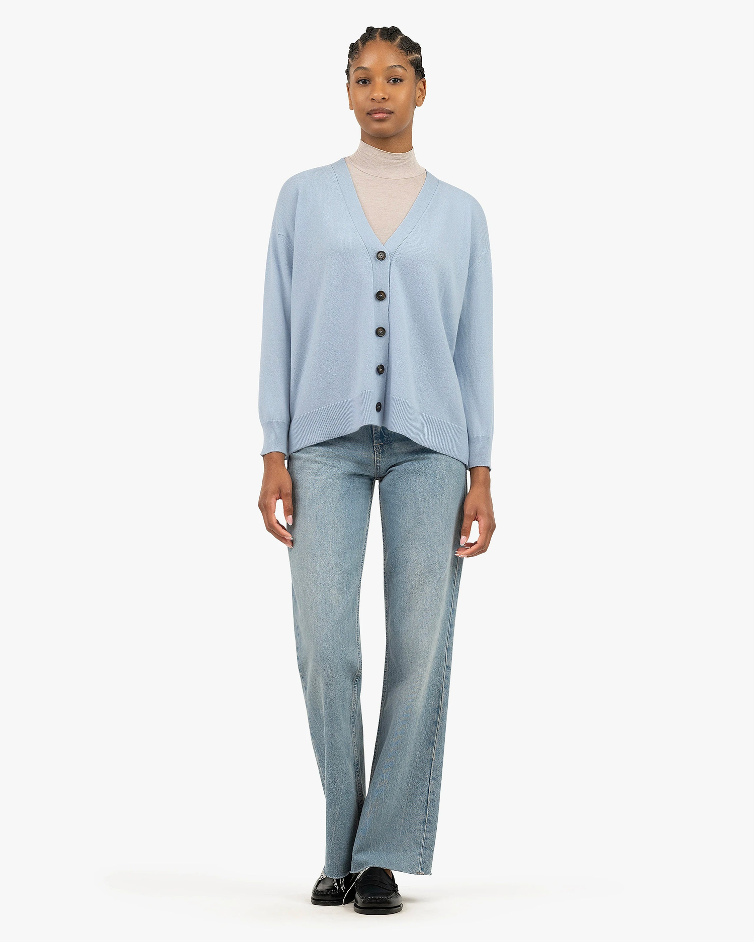 Velia Maxi Cardigan - Light Blue Cashmere