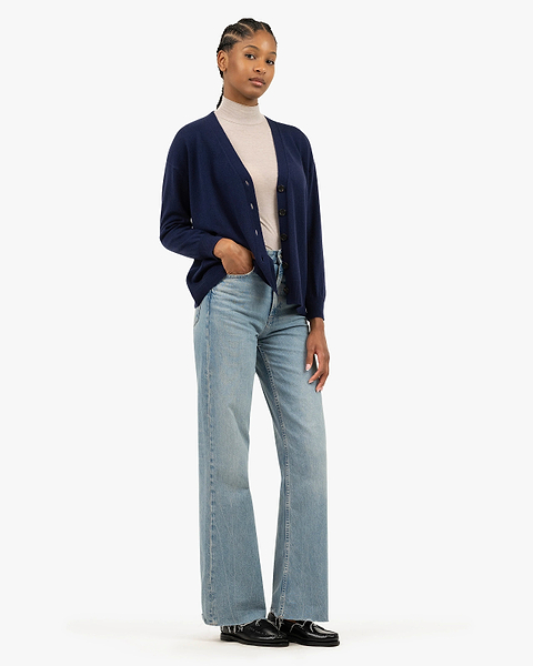 Velia Maxi Cardigan - Blue Cashmere