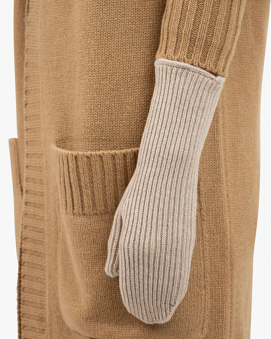 Mittens Gloves - Beige Cashmere