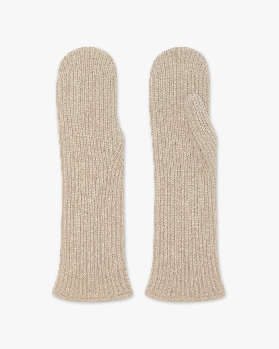 Mittens Gloves - Beige Cashmere