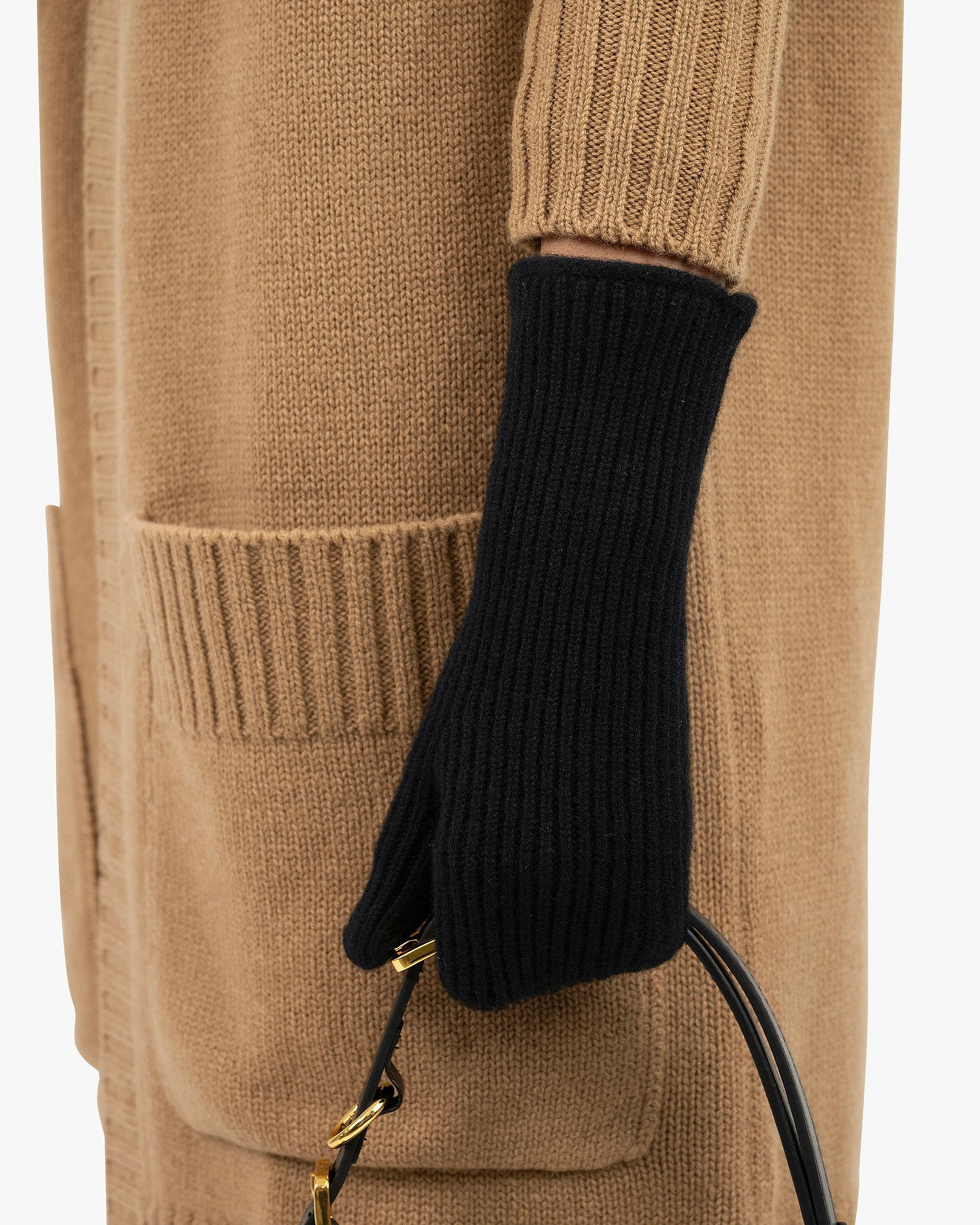 Mittens Gloves - Black Cashmere