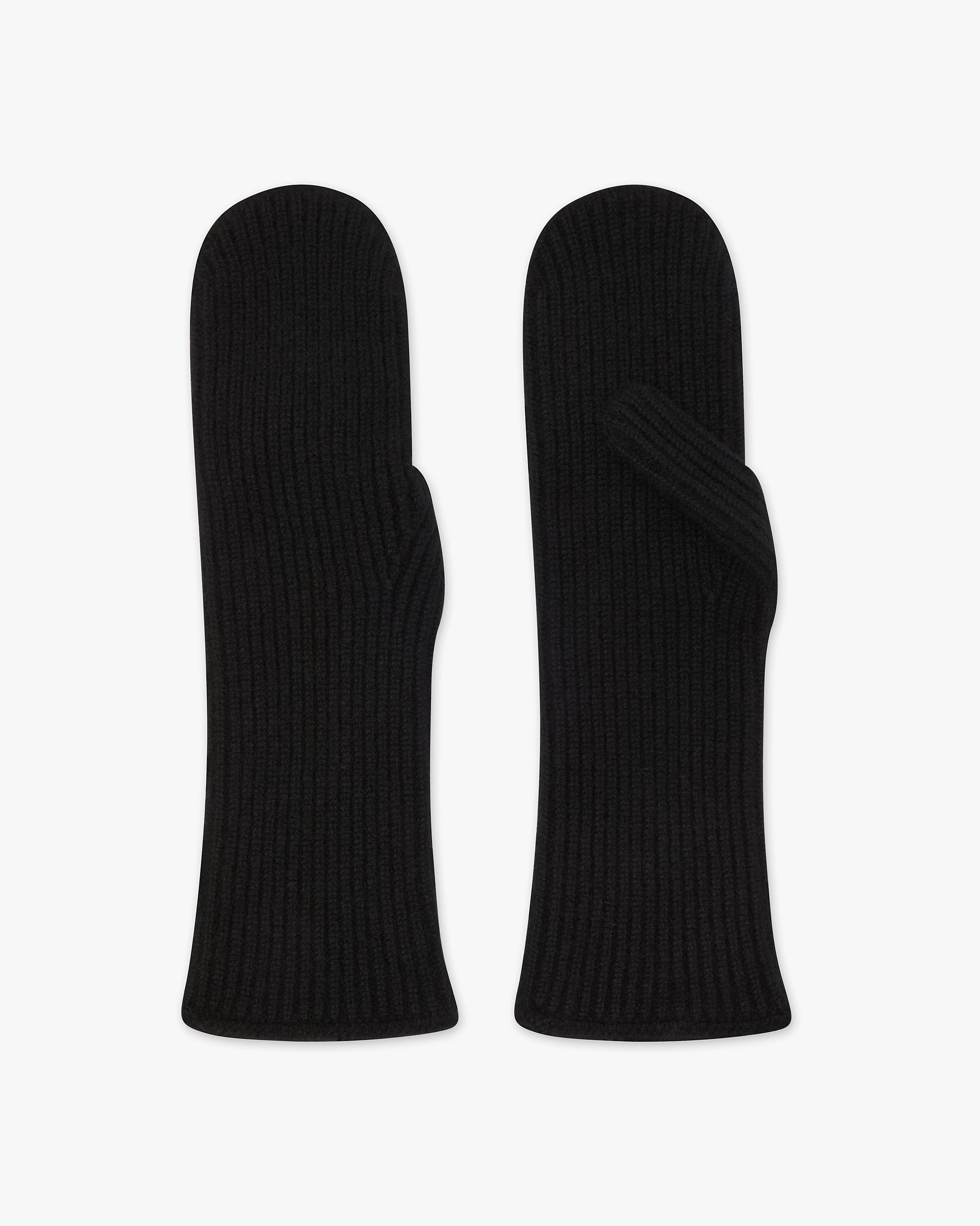 Mittens Gloves - Black Cashmere