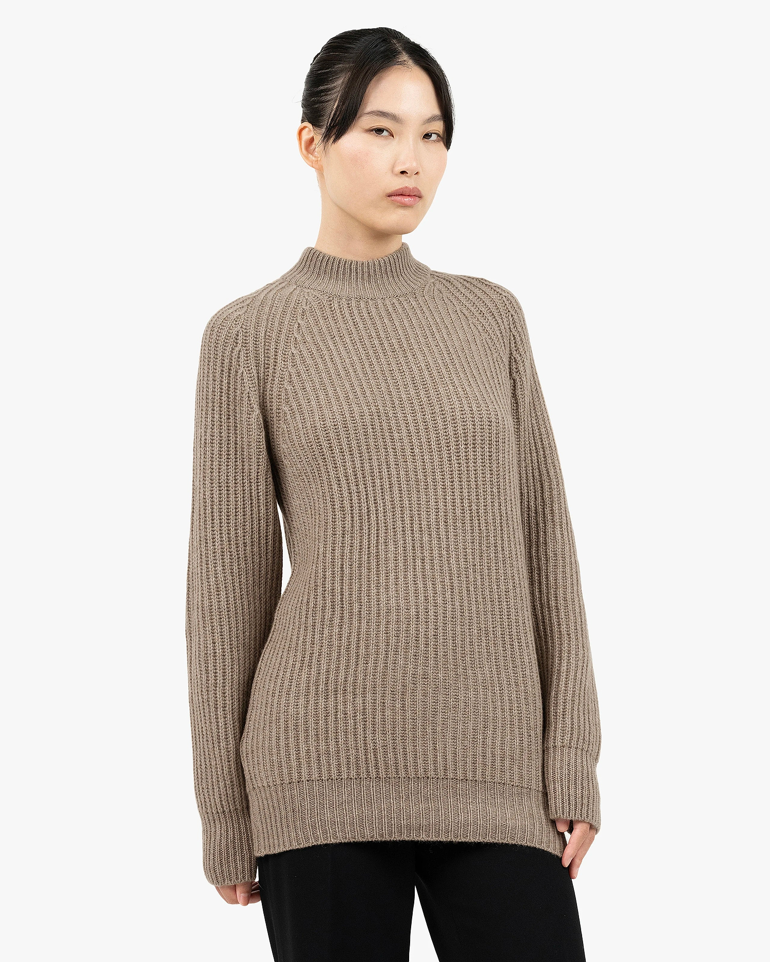 Women's Celerina Crew Neck Sweater - Taupe Cashmere