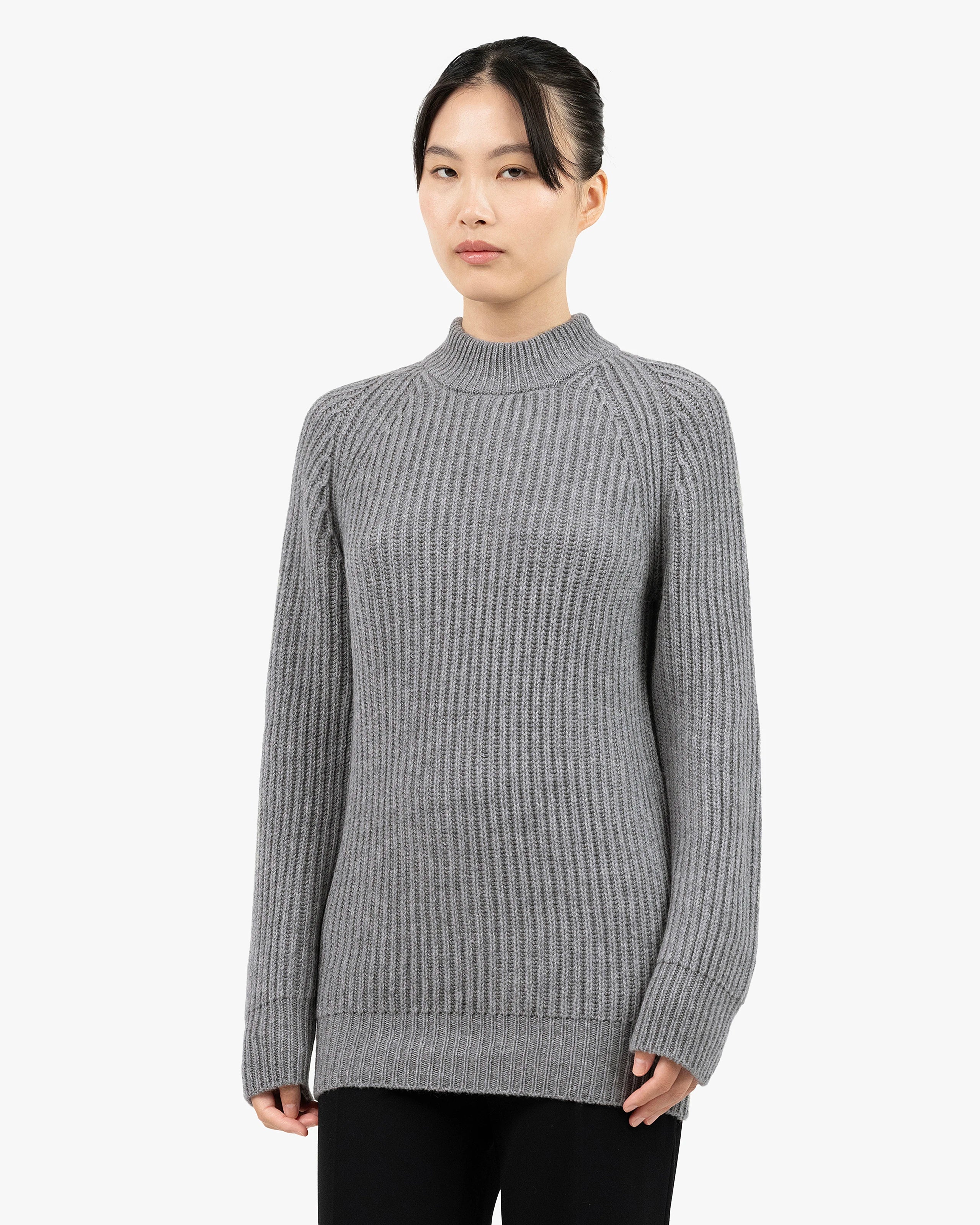 Women's Celerina Crew Neck Sweater - Medium Grey Cashmere