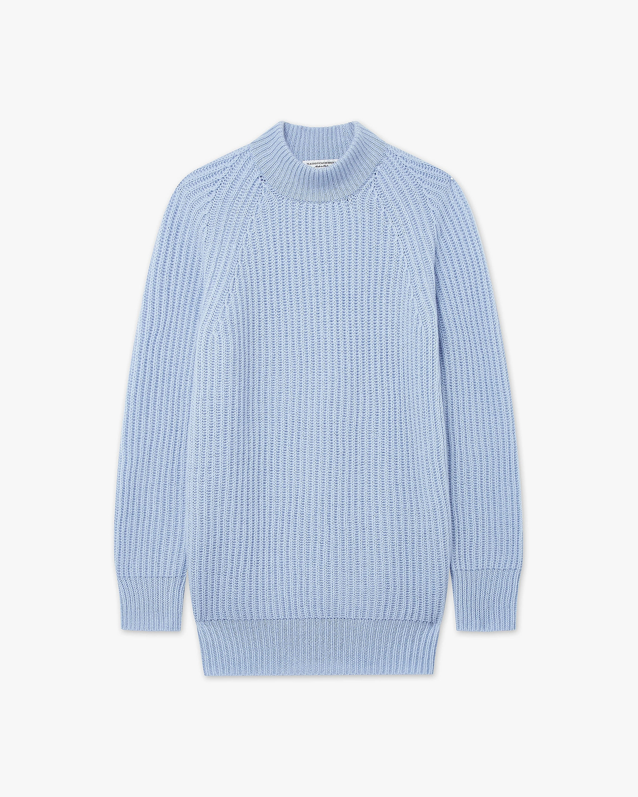 Celerina Cashmere Crew Neck Sweater - Light Blue | MaisonCashmere