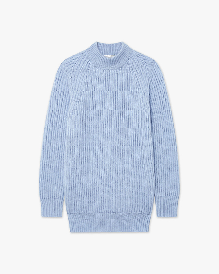 Women's Celerina Crew Neck Sweater - Light Blue Cashmere