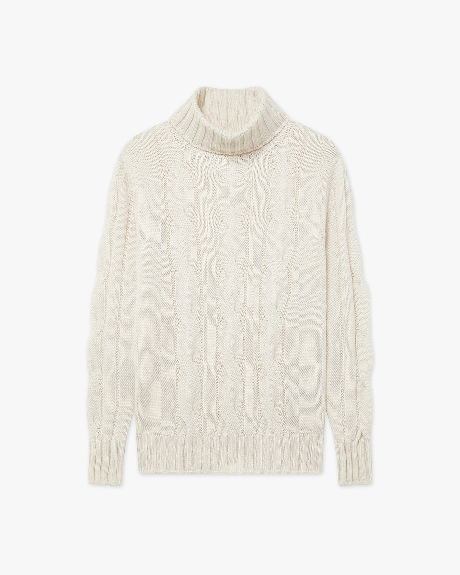 Women's Celerina Turtleneck Sweater - White Cashmere