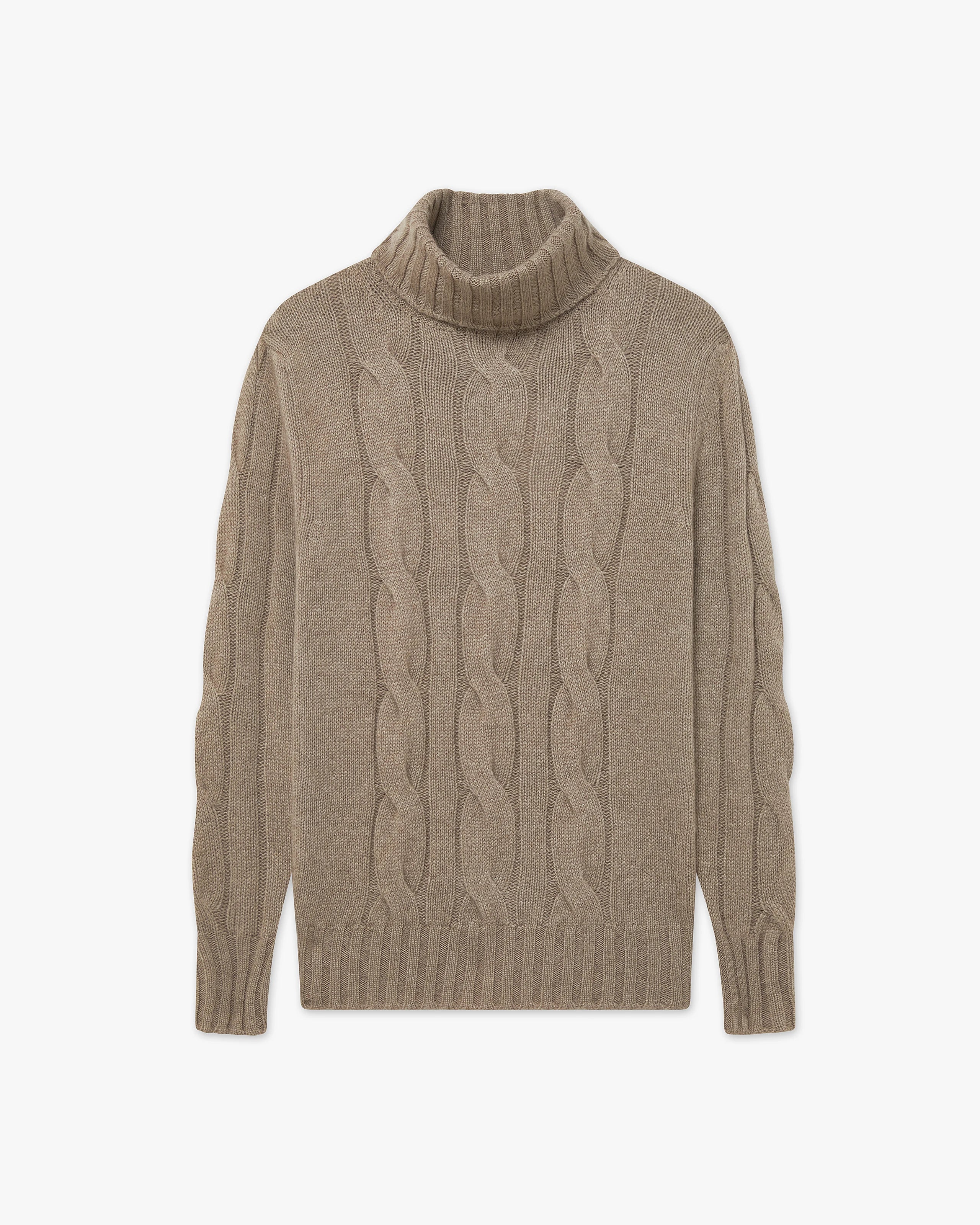 Women's Celerina Turtleneck Sweater - Taupe Cashmere