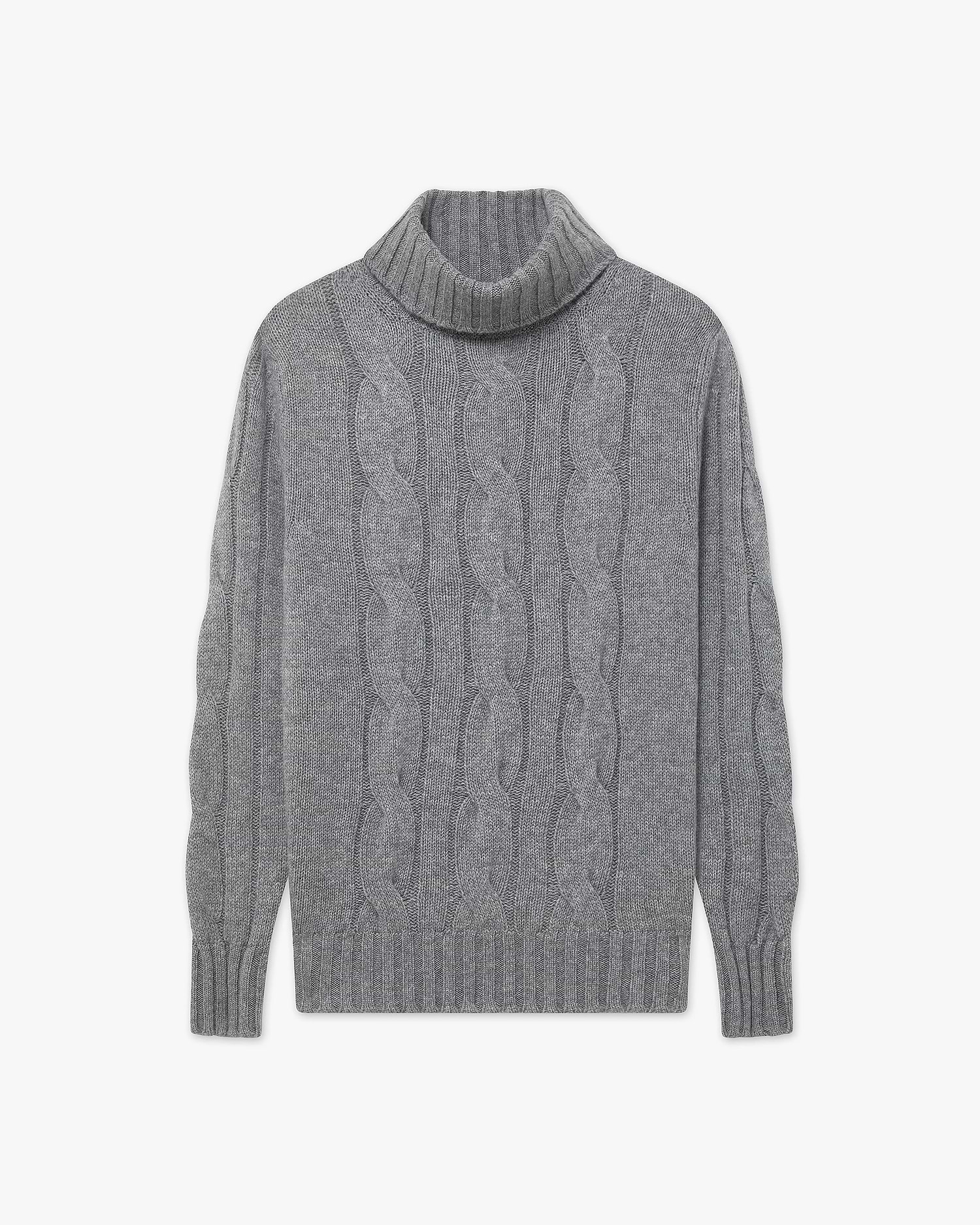 Celerina Cashmere Turtleneck Sweater - Medium Grey | MaisonCashmere Celerina Cashmere Turtleneck Sweater - Medium Grey | MaisonCashmere