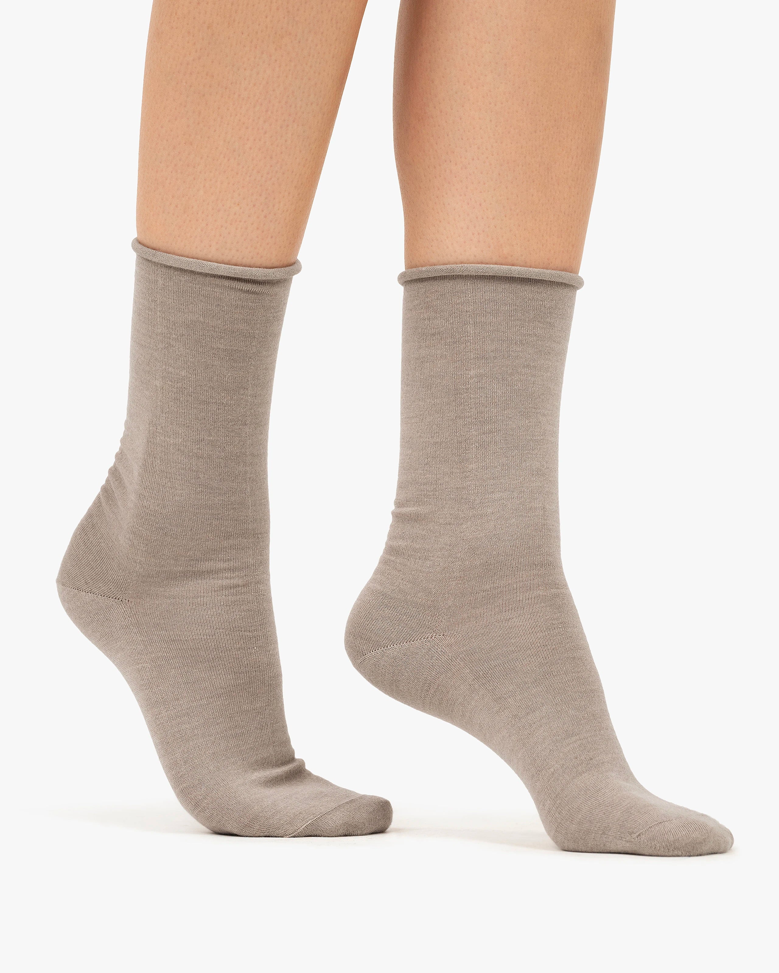 Desire Socks - Beige Cashmere / Seta