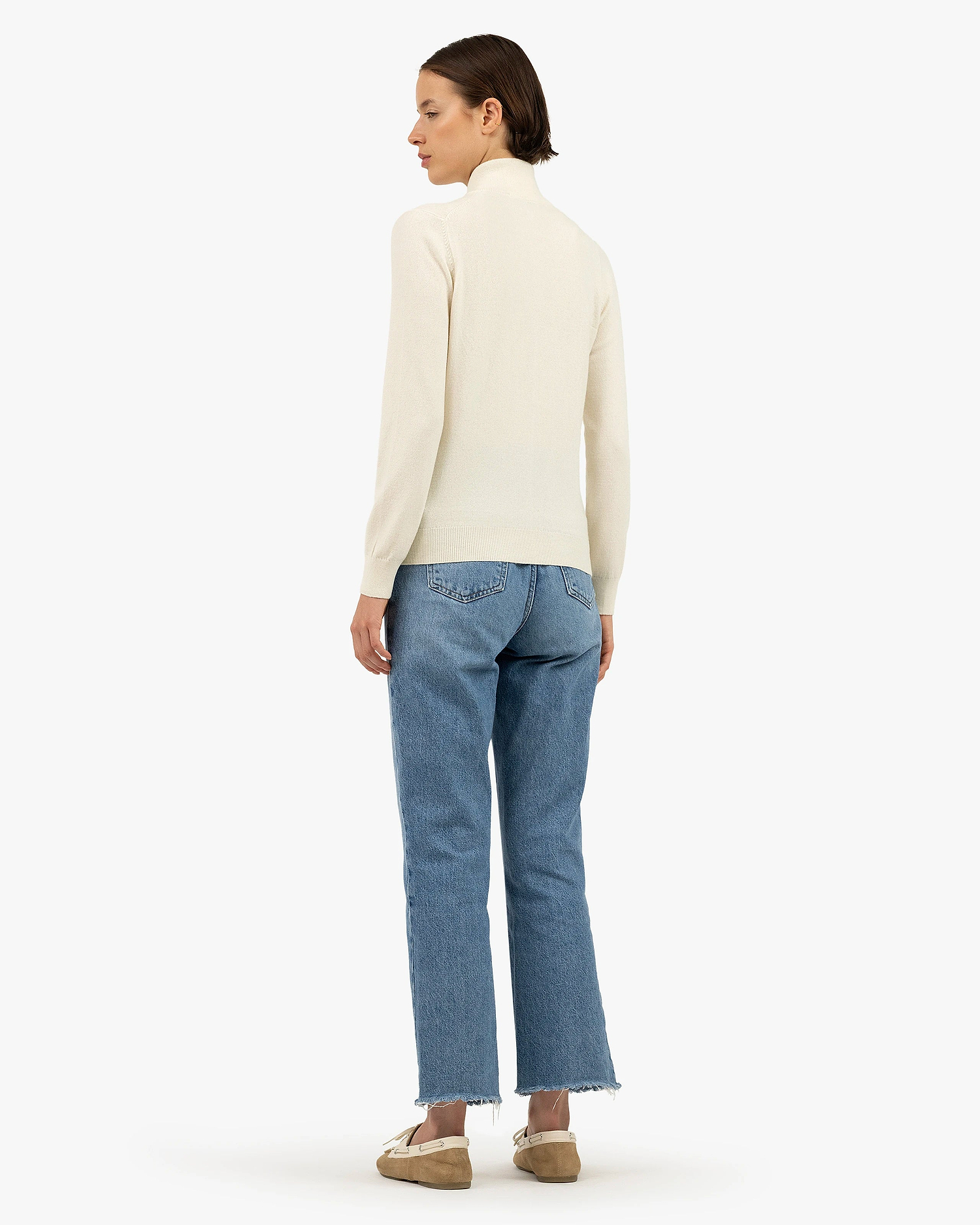 Women's Salò Zip Cardigan - White Cashmere