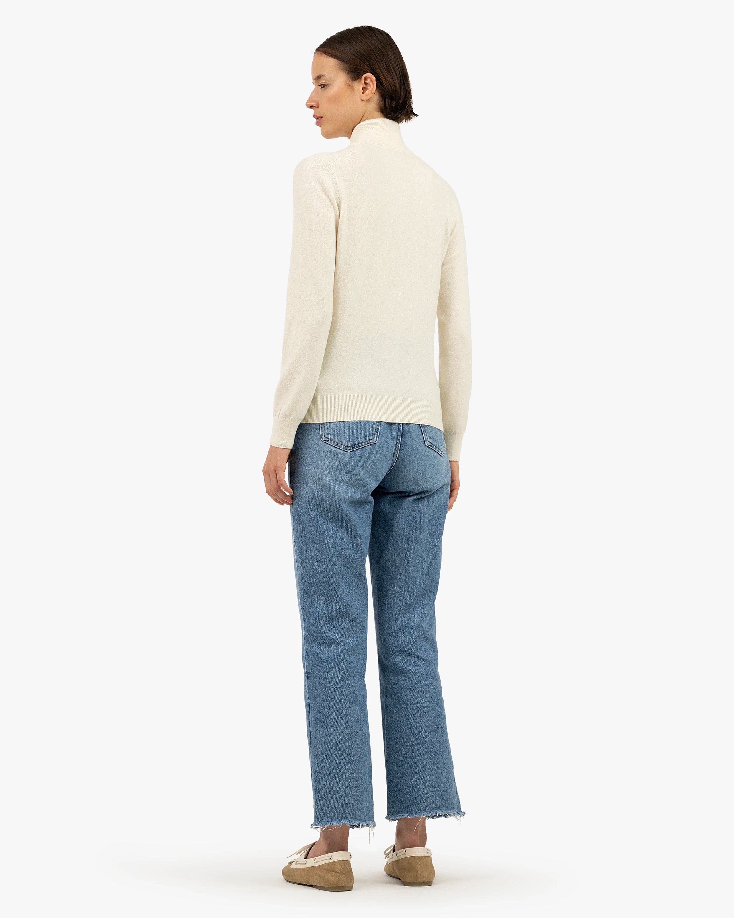 Women's Salò Zip Cardigan - White Cashmere