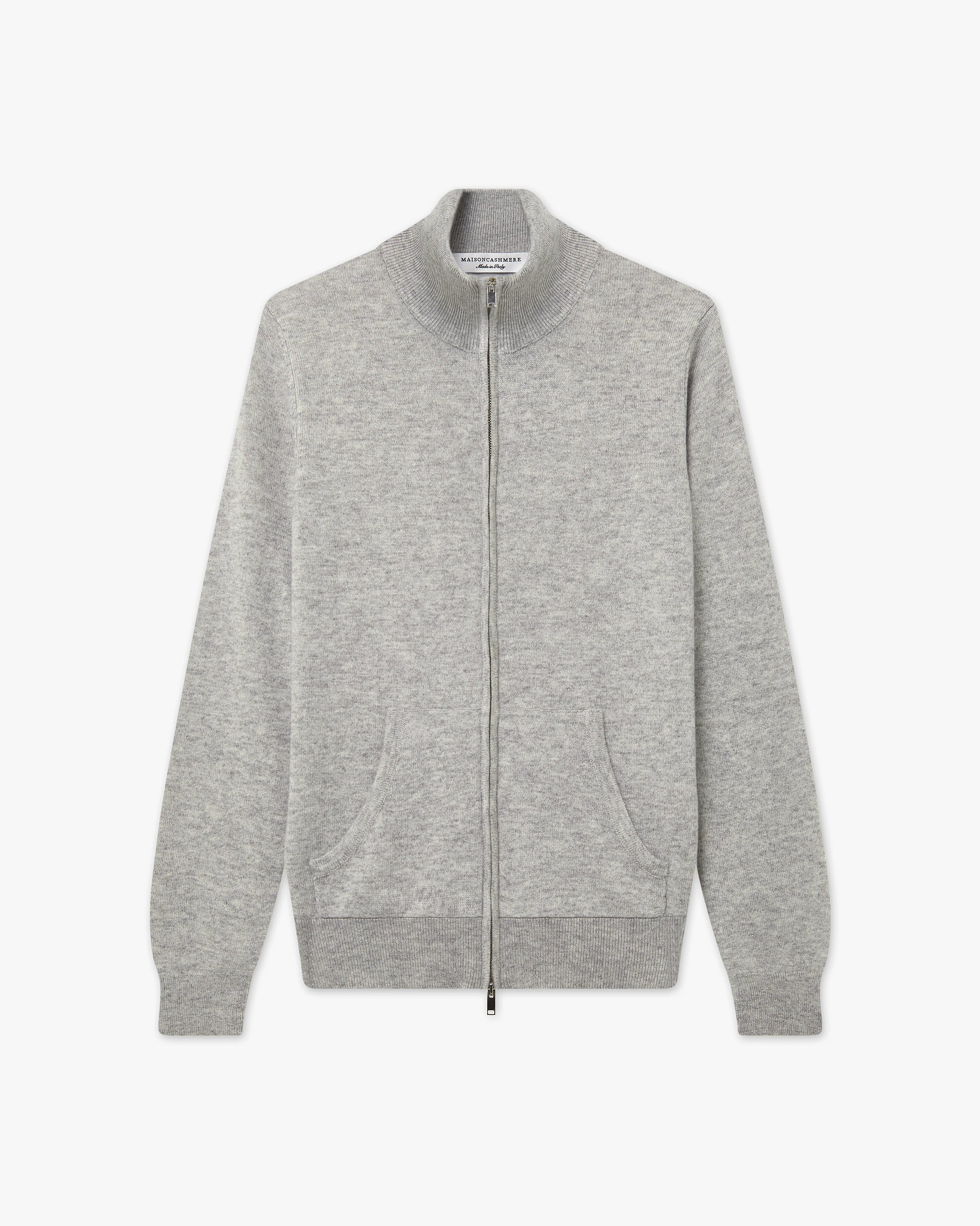 Women's Salò Zip Cardigan - Light Grey Cashmere