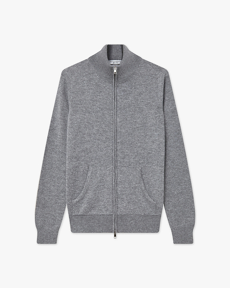 Women's Salò Zip Cardigan - Medium Grey Cashmere