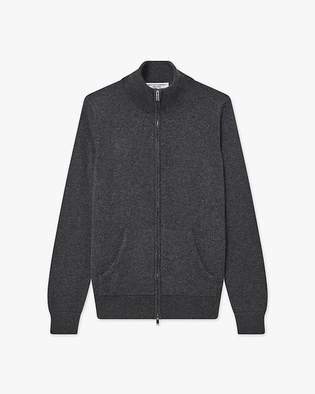Women's Salò Zip Cardigan - Charcoal Cashmere