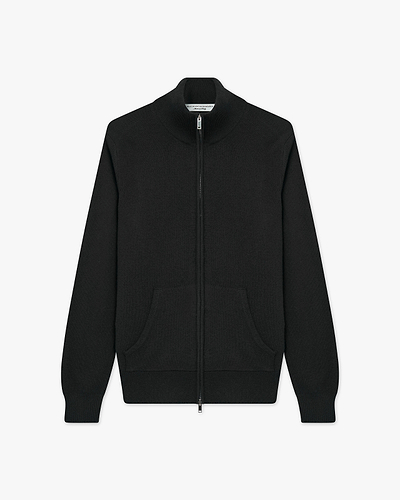Women's Salò Zip Cardigan - Black Cashmere
