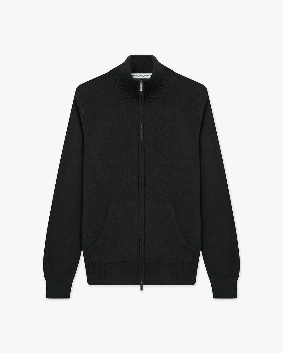 Women's Salò Zip Cardigan - Black Cashmere