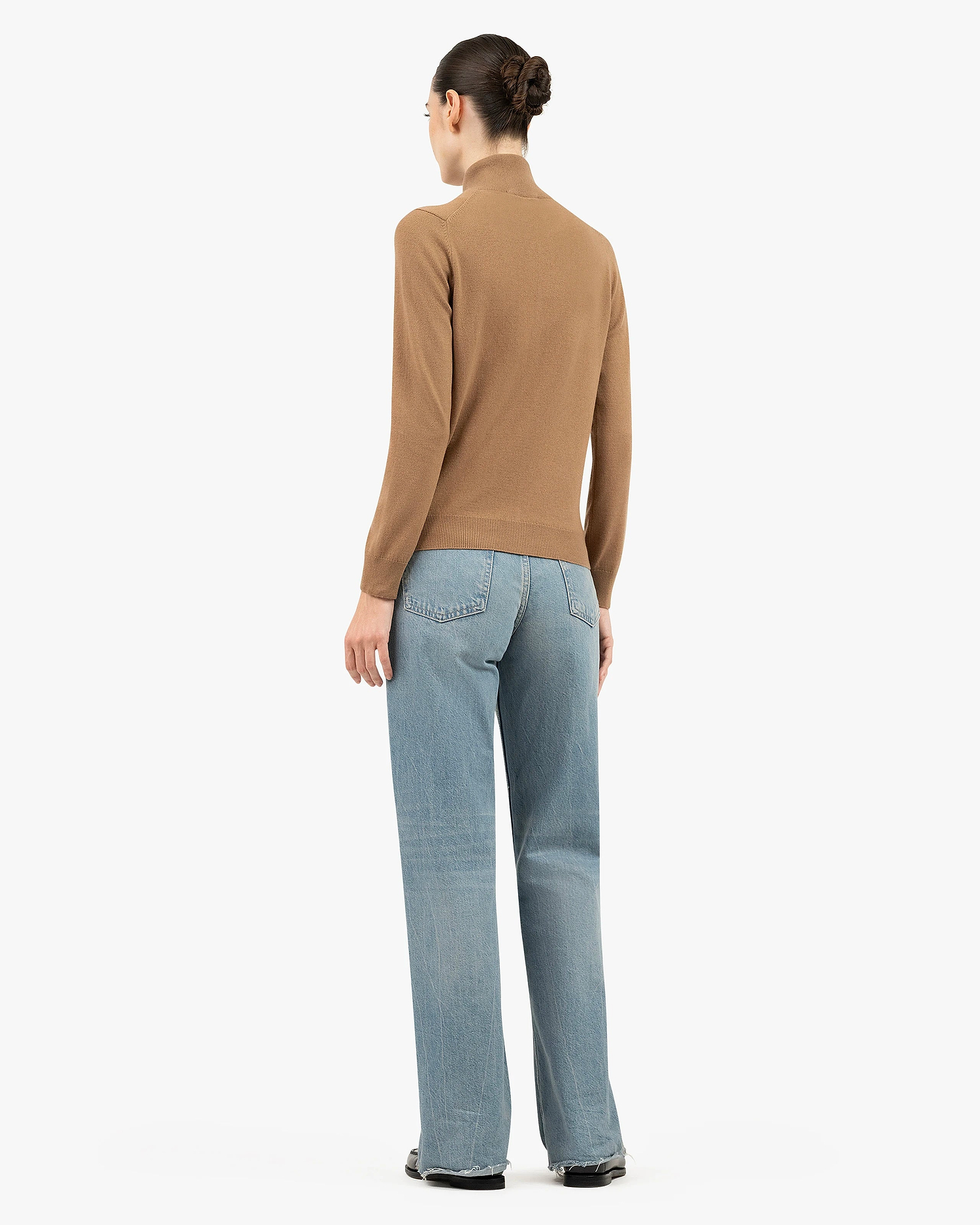 Women's Salò Zip Cardigan - Camel Cashmere