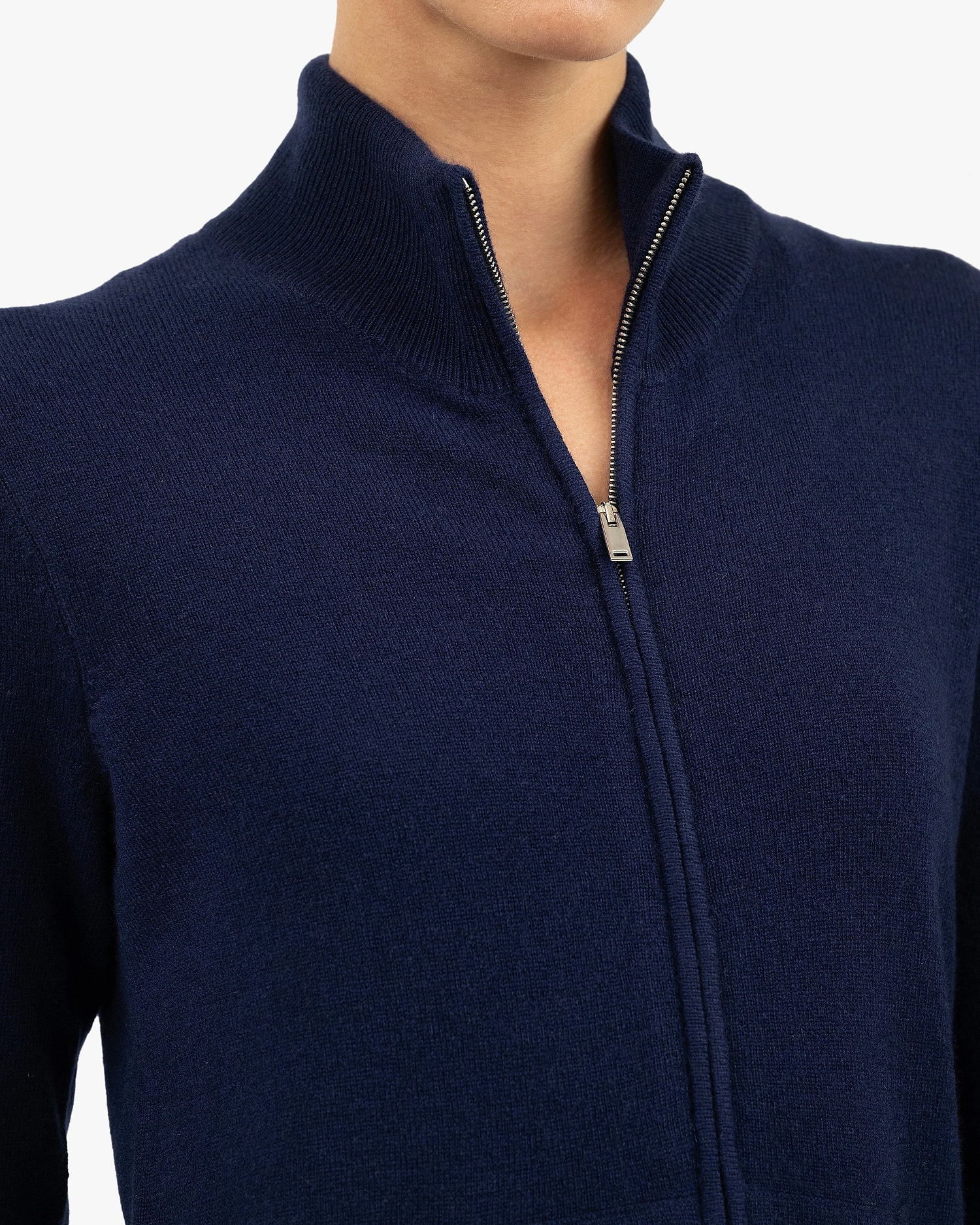 Women's Salò Zip Cardigan - Blue Cashmere