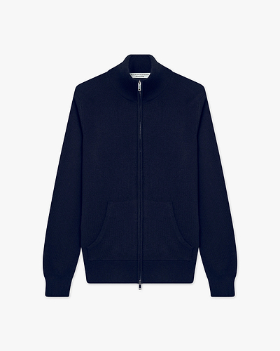 Women's Salò Zip Cardigan - Blue Cashmere