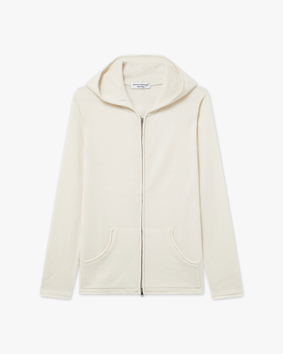 Women's Salò Zip Hoodie - White Cashmere