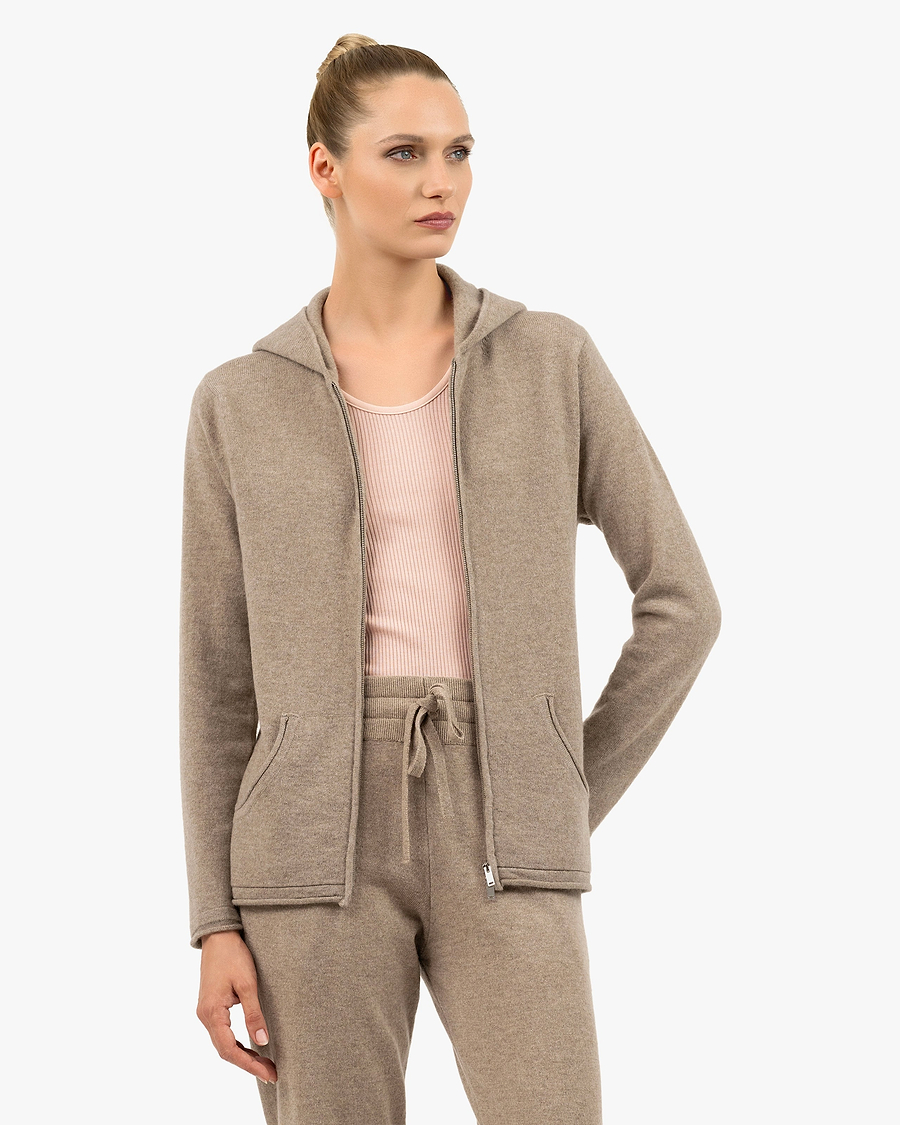 Women's Salò Zip Hoodie - Taupe Cashmere