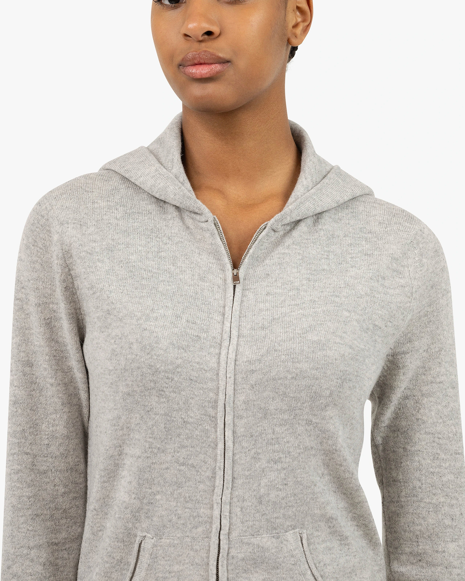 Women's Salò Zip Hoodie - Light Grey Cashmere