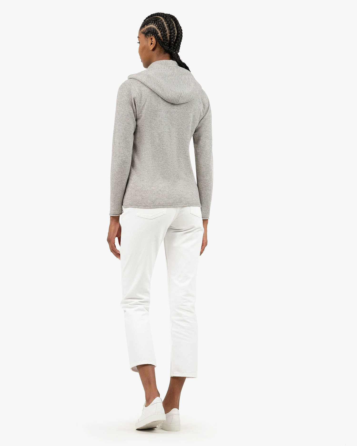 Women's Salò Zip Hoodie - Light Grey Cashmere