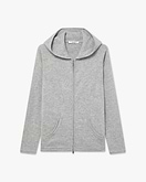 Maglia Cappuccio Zip Salò Donna - Grigio Chiaro