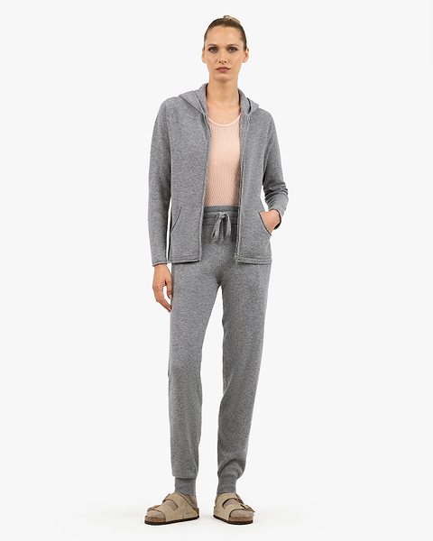 Women's Salò Zip Hoodie - Medium Grey Cashmere